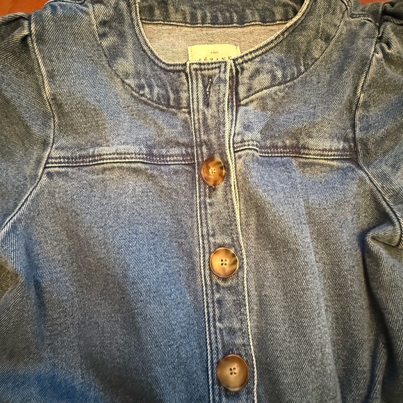 Sezane Lucia Denim Straight Leg Jumpsuit - Picture 4 of 6